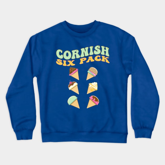 Cornish Six Pack funny Cornish Ice Cream Crewneck Sweatshirt by Surfer Dave Designs